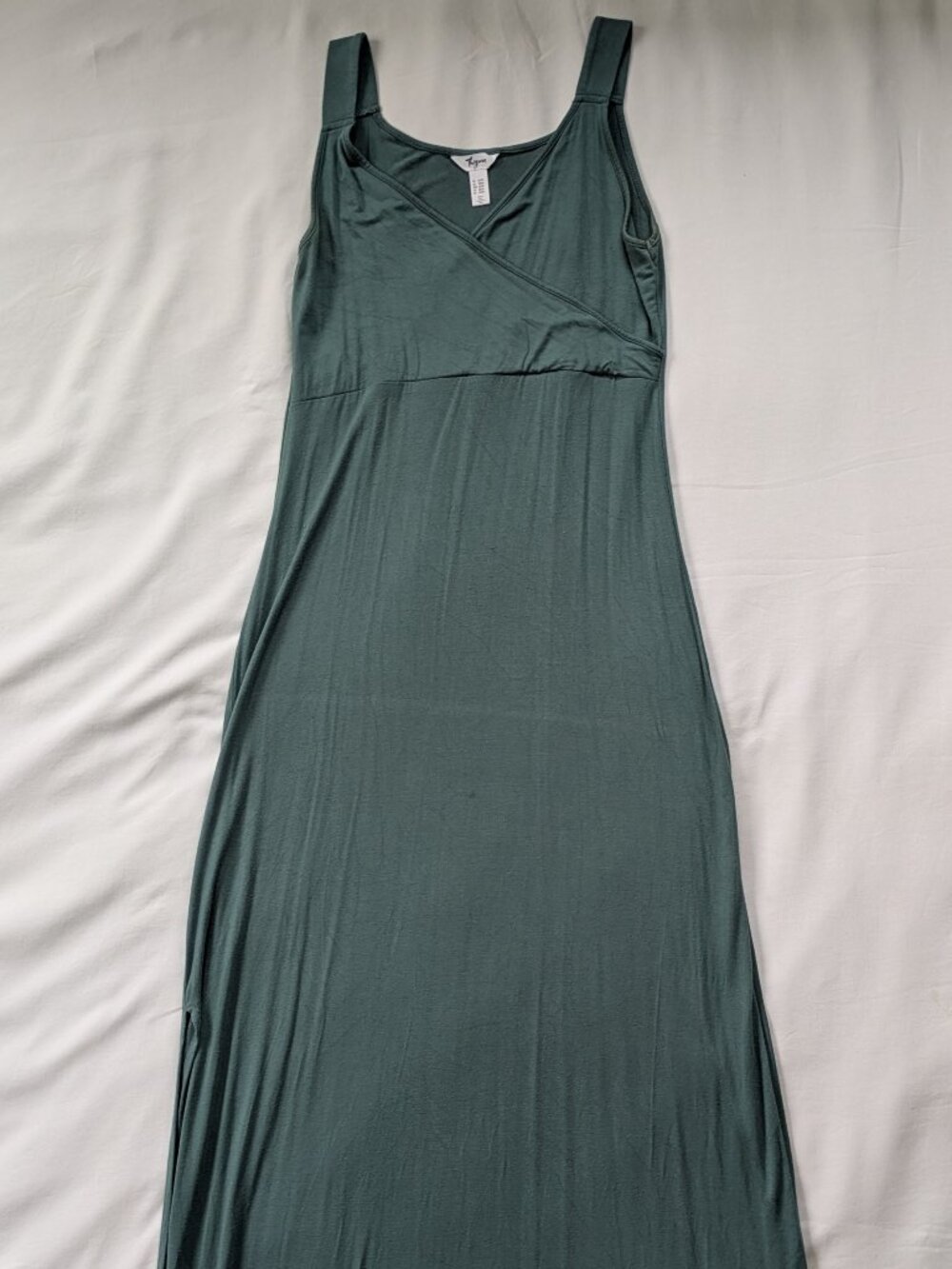 Thyme Maternity Teal Maxi Dress | XS | Stretchy, Nursing-Friendly